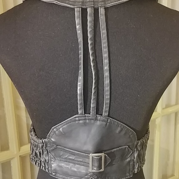 Last Kiss Steampunk Faux Leather Vest Size Medium - Picture 5 of 5